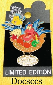 Disney Pin Flounder & Sebastian Of Little Mermaid Dangle LE 750 #23690 DCL NEW - Picture 1 of 4
