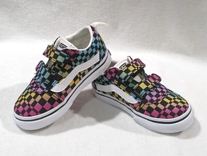Vans Toddler's Ward V Trippy Checkerboard Multicolor Skate Shoes - Size 6 NWOB - Picture 1 of 8