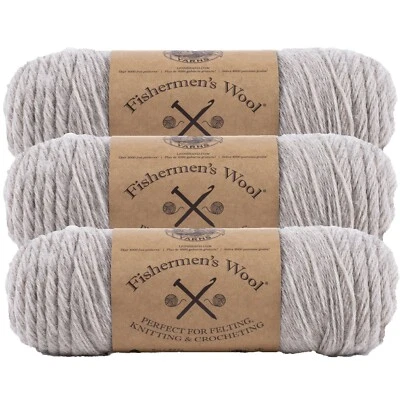 (3 Pack) Lion Brand Yarn 150-123E Fishermen's Wool Yarn, Oatmeal - Image 1 of 4