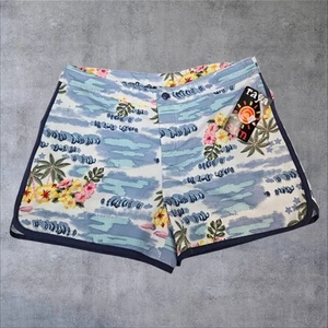 Pantaloncini da bagno donna Raya Sun stampa tropicale hawaiana taglia media nuovi con etichette I34 - Foto 1 di 10