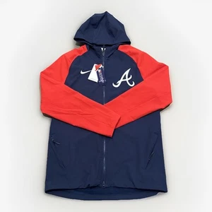 Atlanta Braves Nike Jacket Mens Medium Therma-Fit Hoodie Embroidered Logo - Picture 1 of 7