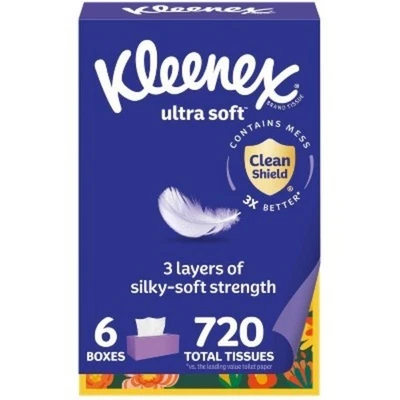 Kleenex Ultra Soft 3-Ply Facial Tissue