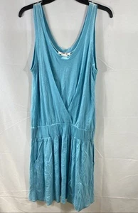 Lacoste Womens Blue Solid Corsica Aqua Mini Sleeveless Dress Size 36 - Picture 1 of 7