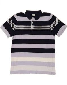 Camisa polo LACOSTE para hombre talla 5 grande azul marino a rayas algodón DG37 - Imagen 1 de 3