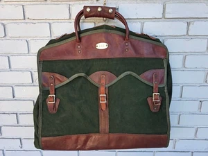 🪶 Vintage Orvis Leder & Canvas Kleidersack - Made in USA - Bild 1 von 13