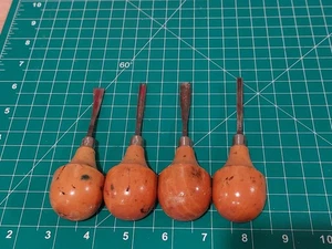 LOT 4x - Miller Falls Wood Carving Palm Gouges Chisels Knife Tool - Picture 1 of 13