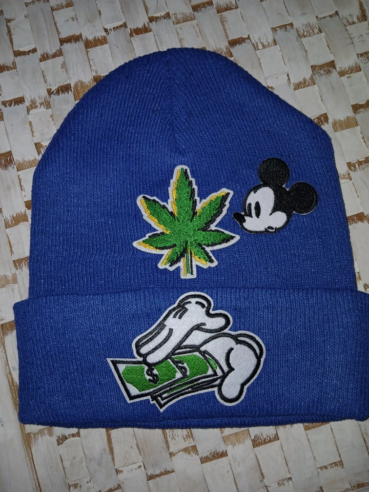 Gorro Mickey Mouse Weed Money en azul real; talla única para la mayoría; roble Foto 1 de 1