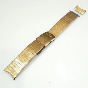 Vintage Tissot Rolled Gold Metal Watch Bracelet Strap 13mm Lug Fit Parts/Repair - Picture 1 of 7