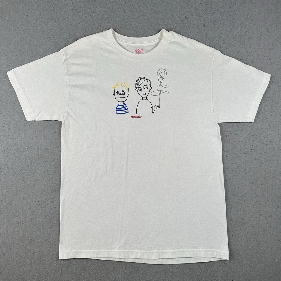 Golf Wang Anti Golf PSA T Shirt Men’s Large White Short Sleeve Smoking Joint  - Image 1 of 4