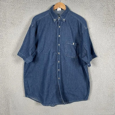 Рубашка мужская Union Line XL синяя джинсовая Graybear США рабочая одежда повседневная большого размера - Изображение 1 из 4
