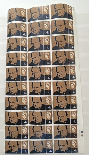 Complete Unmounted Mint Sheet 1965 Winston Churchill 4d Stamps (x30 ...