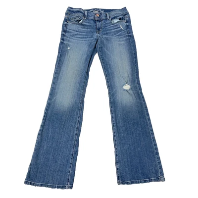 American Eagle Jeans Women 10 Short OriginalKick Boot Cut Low Rise Med Wash Y2K - Image 1 of 4