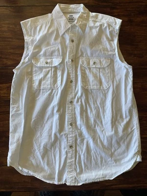Faded Glory Sleeveless Shirt Men’s M (38/40) White - Image 1 of 4