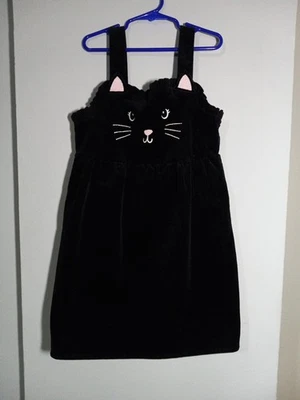 Vestido Gymboree Negro Cara de Gato Grueso Pana Jersey Niña Talla 8 Foto 1 de 4