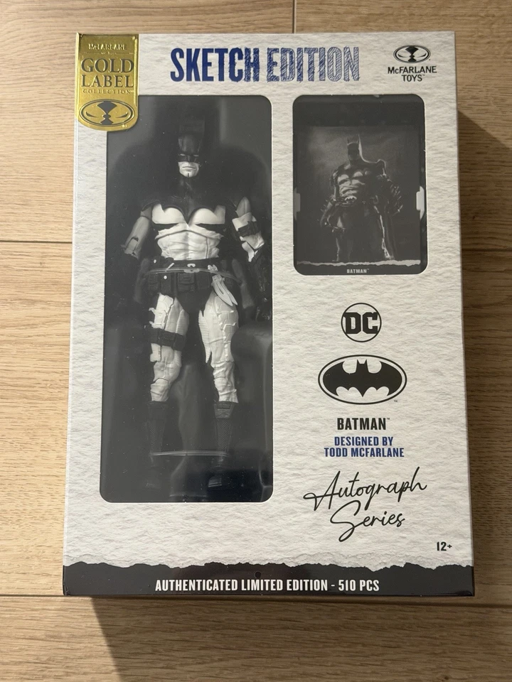 DC Multiverse Batman por Todd McFarlane esboço autógrafo etiqueta dourada limitada 510 peças - Imagem 1 de 4