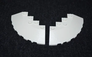 (2) 6x6 White 1/4 Round Tapered Saucer / Slope Bricks - NEW Lego Parts ~ - Picture 1 of 1
