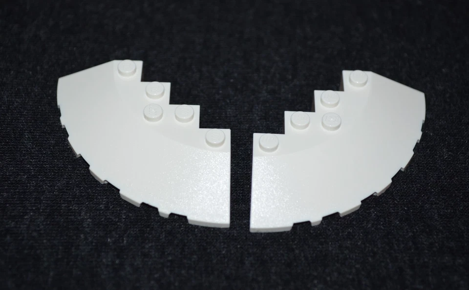 (2) 6x6 White 1/4 Round Tapered Saucer / Slope Bricks - NEW Lego Parts ~ - Image 1 of 1