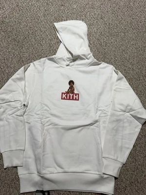 Kith X Biggie 盒子标志连帽衫臭名昭著的 B.I.G 白色 尺寸 xs — 第 1/4 张图片