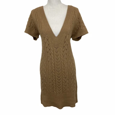 Vestido Suéter Pequeño Diane Von Furstenberg Tejido con Cable Lana Mezcla Cachemira Foto 1 de 4