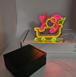 DEPT 56 Brite Lites Weihnachtsmann im Schlitten beleuchtetes Dorf Zubehör #52396 mit Box - Bild 1 von 7