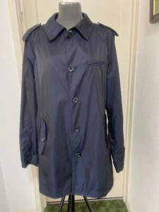 Without Prejudice Men’s Nave Blue Raincoat Sz 54 EXC wore once - Picture 1 of 9