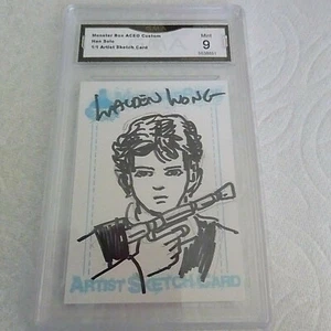 HAN SOLO WALDEN WONG KÜNSTLER SKIZZE KARTE AUTOGRAMM VOM KÜNSTLER 1/1 BEWERTET 9 L@@K - Bild 1 von 2