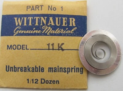 Muelle principal de cuerda manual Wittnauer 11K #770 Foto 1 de 4