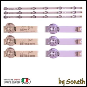 KIT 3 BARRE LED TV PER LG 32" 32LB582Y 32LB585V 32LB629V-ZM 32LB650V-ZN 32LB652V - Foto 1 di 3