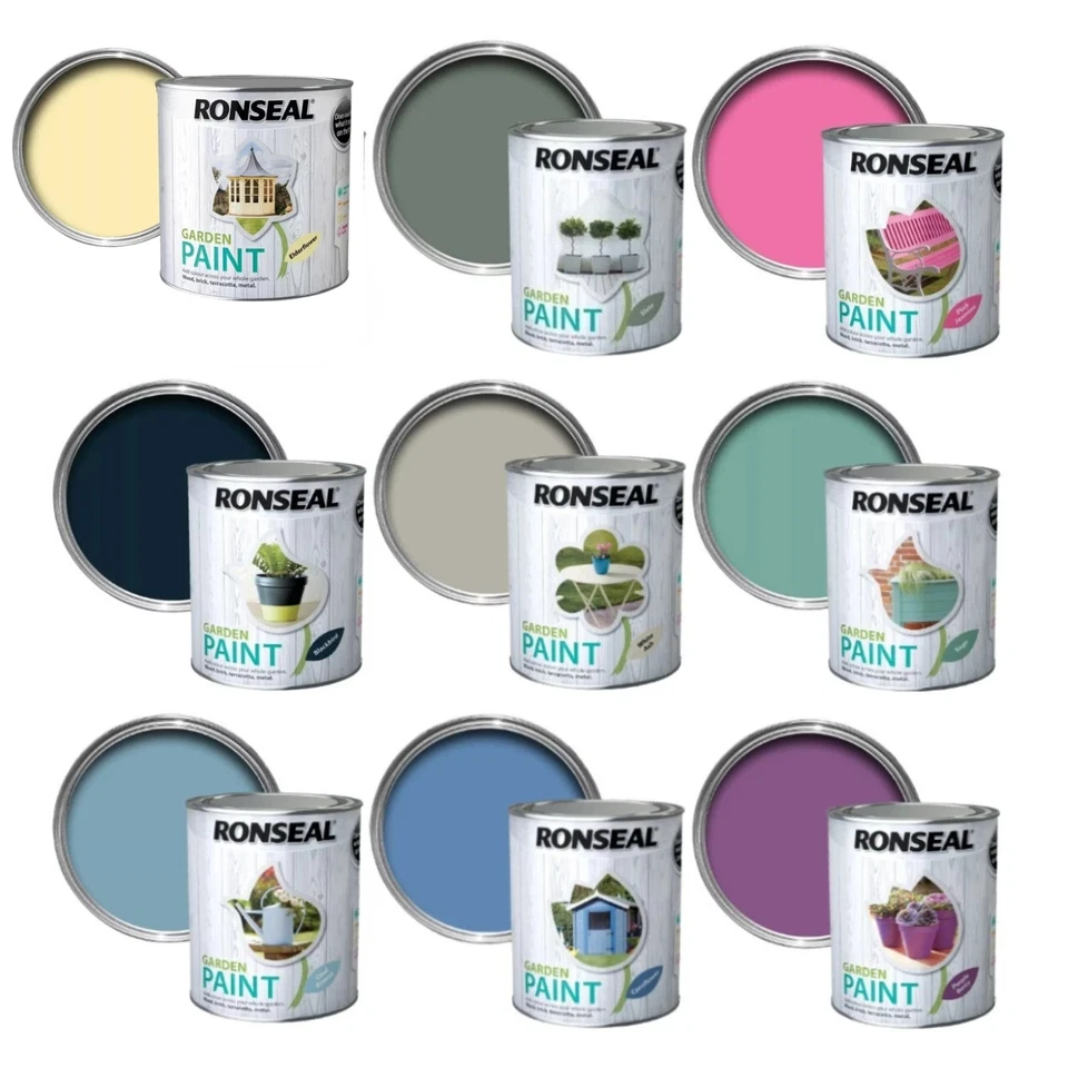 Ronseal Pittura Giardino Fiori di Sambuco Resistente alle Intemperie Legno Mattone Metallo Vernice Esterno - Immagine 1 di 1