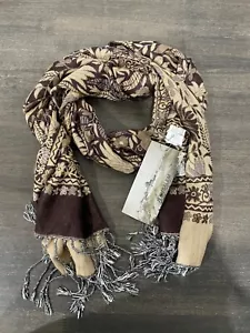 Brown/Beige 100% pure Cashmere shawl wrap Women’s Scarf from Jerusalem holy - Picture 1 of 8