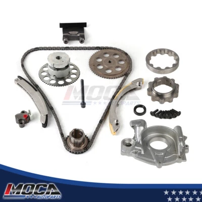 Timing Chain Kit w/ VVT Oil Pump Fit Chevrolet Buick Rainier GMC Envoy Isuzu 4.2 Foto 1 de 4