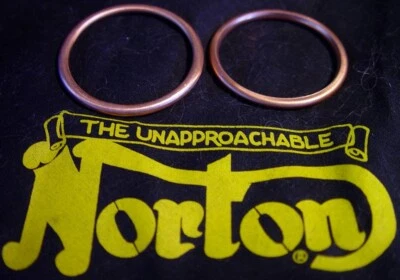 Juego de arandelas de sellado de cobre de escape Norton Commando 750 1967-77, Reino Unido Foto 1 de 2