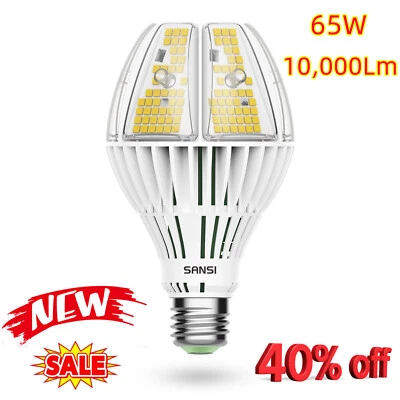 10,000LM E26 LED Light Bulbs A21 65W=650W 5000K Daylight Workshop Garage Lamp - Image 1 of 4
