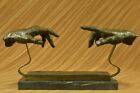 Salvador Dali Hommage - Bronze Sculpture - Touching Hands - 100% Bronze Figurine