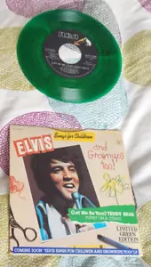 Elvis Presley Puppet On a String/Teddy Bear 7" single green vinyl Canada - Picture 1 of 2
