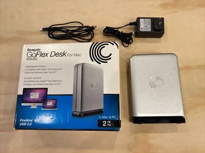 0465) Seagate STBC2000100 GoFlex Desk For Mac 2TB USB 2.0 Hard Drive - Image 1 of 4
