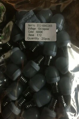 Multi-Pack 1W 12V E12 S6 LED Bulb Equal to 6W Incandescent, AC or DC! (Bipolar) - Image 1 of 4