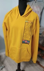 Brooklyn Cloth Hoodie Pullover Good Vibes XL Smiley Happiness Journey Gold Hood - Picture 1 of 10