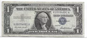 1957 $1 SILVER CERTIFICATE FINE CONDITION OBSOLETE - NICE SOLID EXAMPLE - Picture 1 of 2