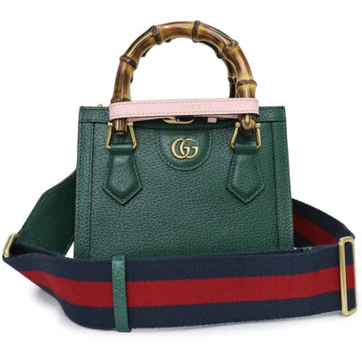 GUCCI Diana Mini Bolso de Mano de Hombro 2 Vías Cuero Bambú 702732 #007 Foto 1 de 4