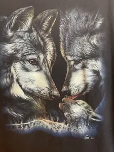 Camiseta De Colección Last Creek Wolf Pack Face Howling at Moon Gráfico 2XL Negra - Imagen 1 de 6
