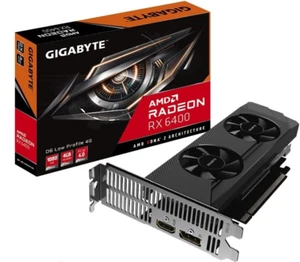 GIGABYTE Radeon RX 6400 D6 Low Profile 4GB GDDR6 Graphics Card Black Japan NEW - Picture 1 of 8