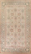 Vegetable Dye Ivory/ Green Hand-knotted Sultanabad Palace Size Area Rug 12'x18'