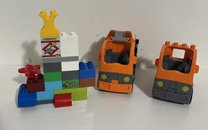 LEGO Duplo Orange Garbage Recycling Truck 5637 plus other truck and bricks - Picture 1 of 16