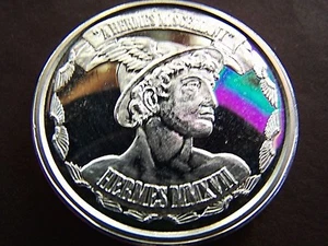 2017 A HERMES MISCELLANY Fine Silver Mardi Gras Doubloon in Original Case - Picture 1 of 4