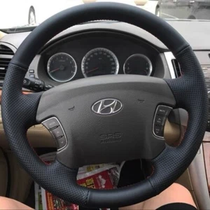 Cubierta de volante personalizada cuero genuino para Hyundai Azera Sonata NF NFC - Imagen 1 de 6