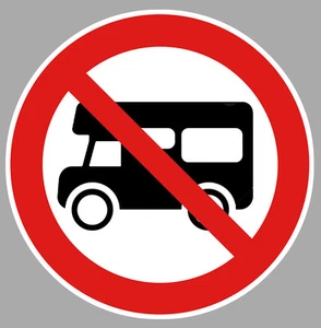 CAMPING CAR INTERDIT CAMPING AUTOCOLLANT STICKER CAM220 - Bild 1 von 1