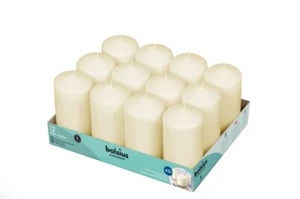 12 Bolsius Professional Pillar Candles - Ivory (128/68mm) - Picture 1 of 1