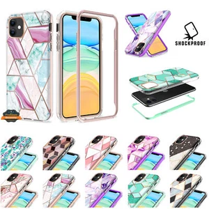 For Apple iPhone 13 Hybrid Shockproof Design IMD 2in1 Hard TPU Frame Case Cover - Picture 1 of 56