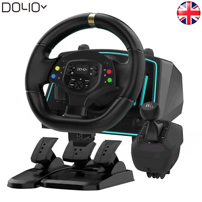 DOYO Gaming Racing Steering Wheel Pedals Shifter For PC PS4 PS3 Xbox Series X/S - Image 1 of 4